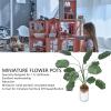 1:12 Scale Miniature Banana Tree Plant, Realistic Dollhouse Decor with Glass Bottle for Model Home Display Role Play Game Accessories (L) view 4