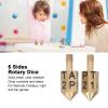 Fdit 2pcs 6 Sides Rotary Dice, Gyro Game Solid Gyro Gambling Game Chance Advance Six Sided Dice for Desktop Game view 4