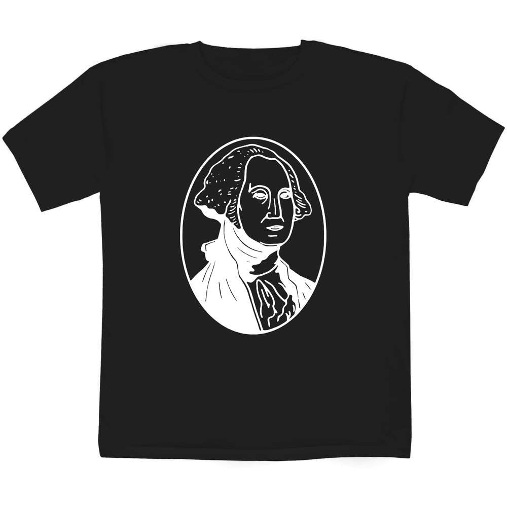 Azeeda 5-6 Years 'George Washington' Children's/Kid's T-Shirt (Black) (TS00212213)