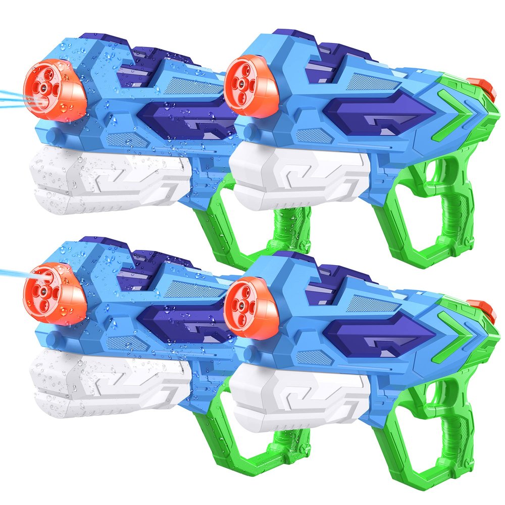 Acesfun Water Gun for Kids - Quick Soaking Pump, Long Range, 4 Shooting Modes, No-slip Handle, Leak-free Design, Safe Material, Great Gifts
