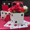 12 Pcs Dice Favor Boxes 6 x 6 x 6 Inch dice Boxes Bulk for centerpieces Casino Party Decorations Game Night Decorations Casino Themed Party Goodie Boxes Gift Box (Black, White, Red) view 2