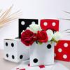 12 Pcs Dice Favor Boxes 6 x 6 x 6 Inch dice Boxes Bulk for centerpieces Casino Party Decorations Game Night Decorations Casino Themed Party Goodie Boxes Gift Box (Black, White, Red) view 3