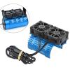 VINGVO RC Motor Fan Cooling Heatsink, 28000RPM RC Motor Fan Radiator Aluminum Heat Sink Twin Cooling Fan RC Car Accessories 36mm for 1/8 1/10 Remote Control Vehicles (Blue) view 2