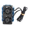 VINGVO RC Motor Fan Cooling Heatsink, 28000RPM RC Motor Fan Radiator Aluminum Heat Sink Twin Cooling Fan RC Car Accessories 36mm for 1/8 1/10 Remote Control Vehicles (Blue) view 4