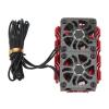 VINGVO RC Motor Fan Cooling Heatsink, 28000RPM RC Motor Fan Radiator Aluminum Heat Sink Twin Cooling Fan RC Car Accessories 36mm for 1/8 1/10 Remote Control Vehicles (Red) view 2