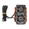 VINGVO RC Motor Fan Cooling Heatsink, 28000RPM RC Motor Fan Radiator Aluminum Heat Sink Twin Cooling Fan RC Car Accessories 36mm for 1/8 1/10 Remote Control Vehicles (Orange) view 3