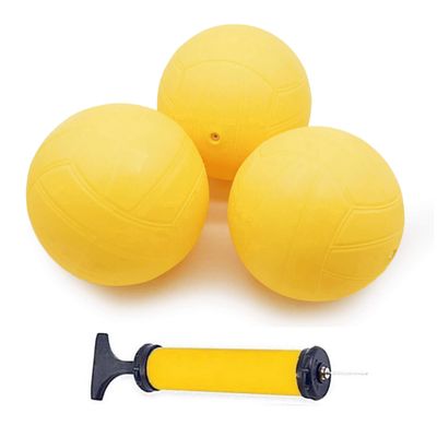 Aolowewin Spike Roundnet Game Replacement Balls, Strong Bounce Ball, Activity & Play Ball, 3.5-inch (3-Pack Balls with Pump)