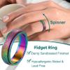 Supcare Stress Rings for Anxiety Relief Ring Women Figette Ring Rainbow Worry Ring Stress Reduce Ring Gift view 4