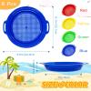 OJYUDD 8 Pack Plastic Sand Sieves for Adults, Multi-Purpose Sand Sifting Pans for Beach, Gardening, and Outdoor Use (8.75x9.75in) view 2
