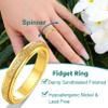 Supcare Golden Thumb Ring Size 7 Anxiety Relieving Fidget Ring 18k Gold Plated Promise Ring Anti Stress Ring view 4