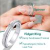 Supcare Anxiety Rings for Women Fidget Rings Anillos Para La Ansiedad Para Mujer Spinner Ring Women Stress Ring Stainless Steel view 4