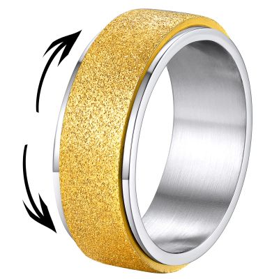 Supcare Spinner Rings Women Stress Relieving Ring Sparkly Gold Plated Fidget Ring Anxiety Relief Ring for Women