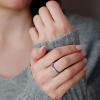 Supcare Rainbow Ring Stainless Steel Anti Anxiety Ring Fidget Jewelry Stress Rings for Middle Finger Rotatable Rings view 3