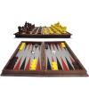 12.5" Magnetic 3-in-1 Large Travel Chess Checkers Backgammon Set - Foldable and Portable Board Game with Premium Chess Pieces for Adults and Kids view 3