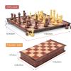 12.5" Magnetic 3-in-1 Large Travel Chess Checkers Backgammon Set - Foldable and Portable Board Game with Premium Chess Pieces for Adults and Kids view 4