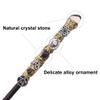Bubbmi Crystal Witch Magic Wand, Gems Rhinestone Wizard Halloween Christmas Cosplay Accessories Sorcerer Collection Witchcraft Props with Gift Box (Brown 1) view 2