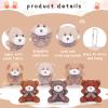 24 Pack Mini Bear Toys Bulk Plush Stuffed Animals Jointed Doll 3.15 Inch Bear Keychain for Teens Girls Adult Birthday Wedding Graduation Gift Decoration Party Favor Backpack DIY Pendant (Stylish) view 4