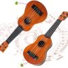 Raimy 17in Kids Ukulele Guitar - 4 Strings Mini Guitar Children Musical Instruments Educational Toys with Picks for Toddler Kids Boys Girls Beginner (Burlywood) view 2