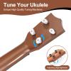 Raimy 17in Kids Ukulele Guitar - 4 Strings Mini Guitar Children Musical Instruments Educational Toys with Picks for Toddler Kids Boys Girls Beginner (Burlywood) view 3