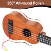 Raimy 17in Kids Ukulele Guitar - 4 Strings Mini Guitar Children Musical Instruments Educational Toys with Picks for Toddler Kids Boys Girls Beginner (Burlywood) view 4