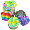 10pcs Random Silicone Tie-dye Push pop Bubble Fidget Toy, Autism Special Needs Stress Reliever, Squeeze Sensory Tools to Relieve Emotional Stress for Kids AdultsParty Toys view 1