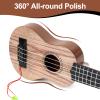 Raimy 17in Kids Ukulele Guitar - 4 Strings Mini Guitar Children Musical Instruments Educational Toys with Picks for Toddler Kids Boys Girls Beginner (Koa Color) view 4