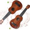 Raimy 17in Kids Ukulele Guitar - 4 Strings Mini Guitar Children Musical Instruments Educational Toys with Picks for Toddler Kids Boys Girls Beginner (Mahogany) view 2