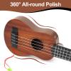 Raimy 17in Kids Ukulele Guitar - 4 Strings Mini Guitar Children Musical Instruments Educational Toys with Picks for Toddler Kids Boys Girls Beginner (Mahogany) view 4