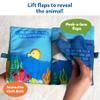 Skillmatics Peek-A-Boo Underwater Animal Book - Soft Cloth Book for Baby, Crinkle Pages for Sensory Play, Toddler Toys, Gifts for Ages 6 Months and Up view 2