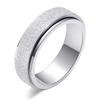 LAOYOU Silver Tone Anxiety Spinner Ring for Women 6MM | Stainless Steel Rotating Fidget Ring Gift for Her Daughter girlfriend, Birthday & Christmas, Spinning Stress Relief Jewelry Band Size 8.5 view 1