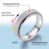 LAOYOU Silver Tone Anxiety Spinner Ring for Women 6MM | Stainless Steel Rotating Fidget Ring Gift for Her Daughter girlfriend, Birthday & Christmas, Spinning Stress Relief Jewelry Band Size 8.5 view 3