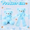 Aoriher 6 Pcs Valentines Bears Stuffed Animal Bulk Adorable and Cuddly Soft Cute Valentines Plush Gifts for Kids Girlfriend Baby Shower Graduation Birthday Wedding Party Favors(Beige, Brown, Blue) view 2