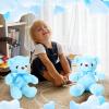 Aoriher 6 Pcs Valentines Bears Stuffed Animal Bulk Adorable and Cuddly Soft Cute Valentines Plush Gifts for Kids Girlfriend Baby Shower Graduation Birthday Wedding Party Favors(Beige, Brown, Blue) view 3