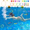 Cludoo 23PCS Pool Toys Games for Kids, No Assembly Stability Swim Thru Rings, Pool Diving Toys for 3,4,5,6,7,8,9,10,11,12 Kids Swim Rings for Kid Teens Adults Include Torpedos Diving Gems view 1