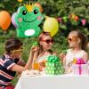 Lewtemi 15'' x 12'' x 3'' Frog Piata Set Frog Birthday Decorations Include Large Piata, Stick, Blindfold and Confetti for Kids Frog Party Decorations Favors Supplies Outdoor Games view 2