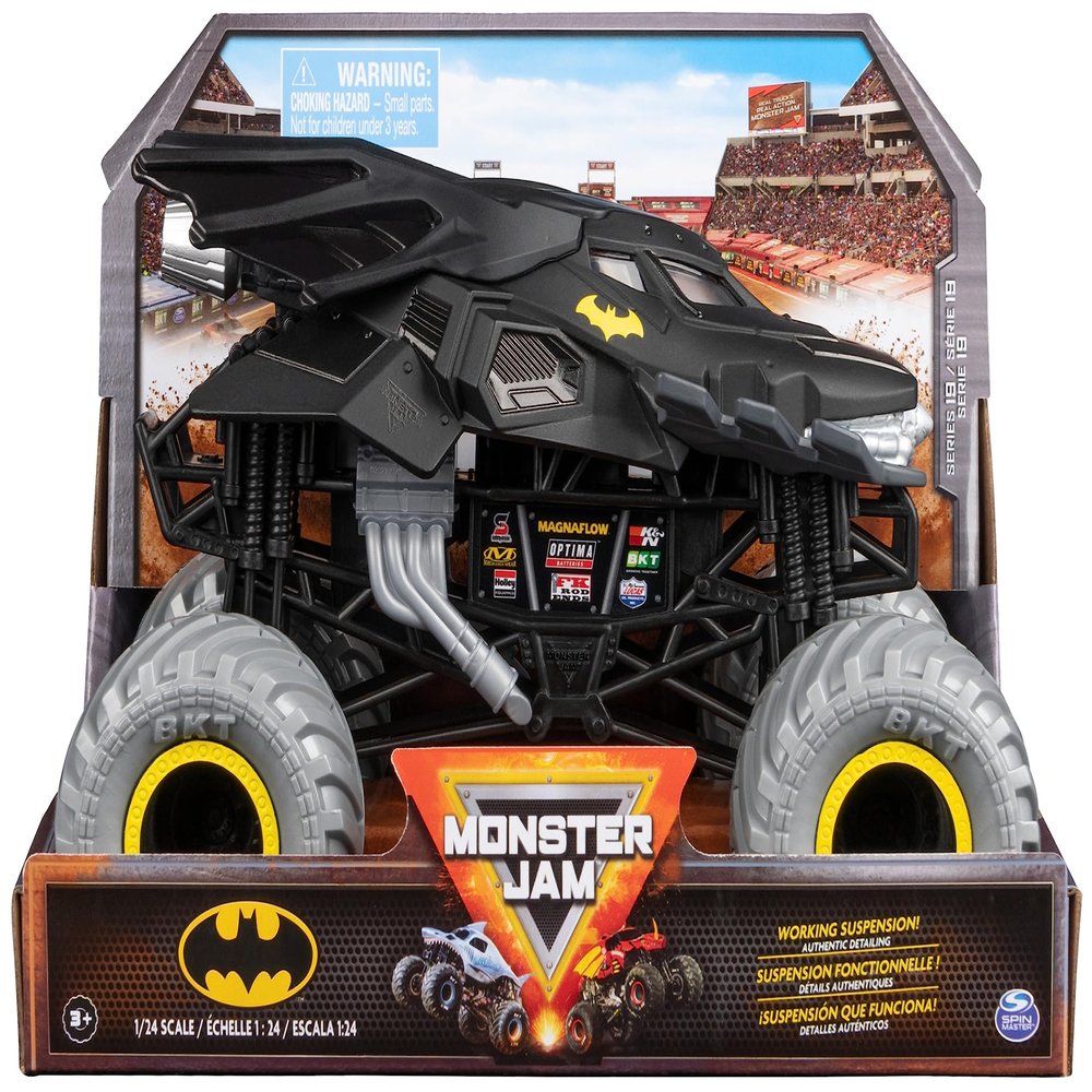 Monster Jam, Official Batman Monster Truck, Collector Die-Cast Vehicle, 1:24 Scale, Kids Toys for Boys Ages 3 and up