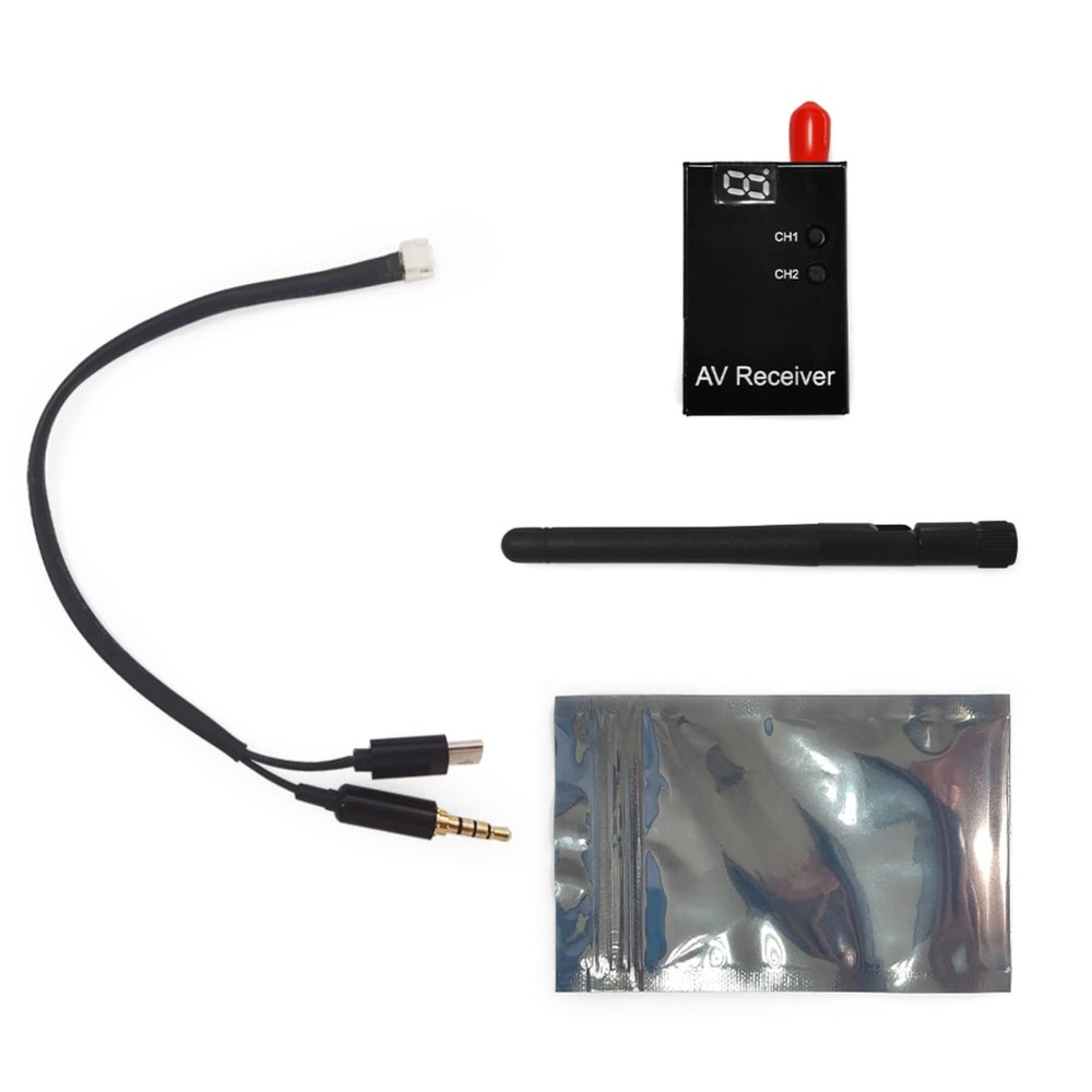 HTLNUZD Radiolink RC8X 8 Channels 2.4GHz RC Transmitter, R8FG and R4FGM Gyro Receivers with EWRF 708R 5.8G 48CH Wireless Audio/Video FPV Receiver, for RC Crawler, Boats Etc. (Radiolink EWRF 708R)