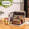 Rolife Plastic House Building Set Toy DIY Miniature Dollhouse Playset with LED for Mini Figures Construction Toys Diorama Kit Gifts for Adults view 3