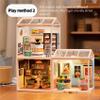 Rolife Plastic House Building Set Toy DIY Miniature Dollhouse Playset with LED for Mini Figures Construction Toys Diorama Kit Gifts for Adults view 4