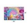 Mushroom Happy Birthday Party Decorations - Includes Backdrop, Banner, Cake Topper, Cupcake Toppers, Balloons view 2
