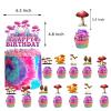 Mushroom Happy Birthday Party Decorations - Includes Backdrop, Banner, Cake Topper, Cupcake Toppers, Balloons view 4