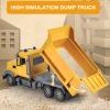 RC Dump Truck Toy for Kids - 6 Channel Remote Control Dump Truck with LED Lights, RC Construction Vehicle Truck Toys with 2 Rechargeable Batteries, Gifts Ideas for 3-8 Years Old Boys and Girls view 2