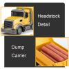 RC Dump Truck Toy for Kids - 6 Channel Remote Control Dump Truck with LED Lights, RC Construction Vehicle Truck Toys with 2 Rechargeable Batteries, Gifts Ideas for 3-8 Years Old Boys and Girls view 3