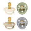 BIBS Colour Pacifier with Symmetrical Nipple| Natural Rubber Baby Pacifier | Set of 4 BPA-Free Soothers | Made in Denmark | Cloud Mix | Size 0-6 Months view 1