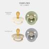 BIBS Colour Pacifier with Symmetrical Nipple| Natural Rubber Baby Pacifier | Set of 4 BPA-Free Soothers | Made in Denmark | Cloud Mix | Size 0-6 Months view 2