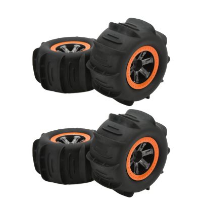 RC Beach Tires, RC Rally Tires and Wheels Excellent Grip RC Crawler Tires for Wltoys 104009 104001 for XLH 9125 9116 for XLF F10 F14 F19 1/12 1/10 RC Cars, Shock Absorption and Sand Filtering