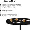 Feltectors Felt Card Game Table Cover for Poker, Mahjong, Domino, Bridge and Board Game, Elastic Fitted Tablecloth for 48 x 68 Inch Oval Tables - Black view 2