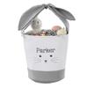 Personalization Universe Personalized Lovable Grey Bunny Easter Basket  Custom Kids & Baby Easter Egg Basket  Children's Plush Easter Basket view 1