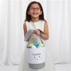 Personalization Universe Personalized Lovable Grey Bunny Easter Basket  Custom Kids & Baby Easter Egg Basket  Children's Plush Easter Basket view 3