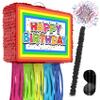 Jergrim Birthday Piata 4-Piece Set great for Boy, Girl, and Adult party. Happy Birthday Decorations, fun & unique style, fits candy party favors (16X10) Durable! view 1